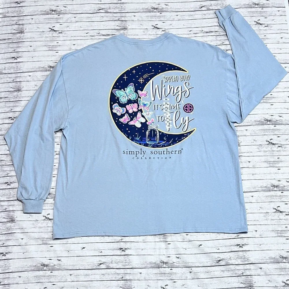 Simply Southern “Spread Your Wings It’s Time to Fly” Long Sleeve Tee